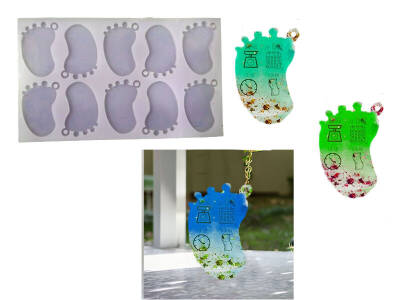 10'lu Ayakizi Magnet Epoksi Reçine Kalıbı KHE390 - 1