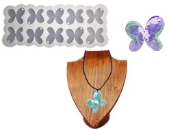 10'lu Kelebek Kolye Epoksi Reçine Kalıbı KHE536 - 