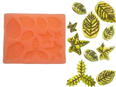 10'lu Yaprak Silikon Mum Kalıbı KHM220 - 1