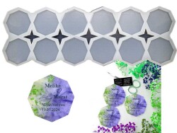 12'li Sekizgen Model Magnet Epoksi Reçine Kalıbı KHE712 - 