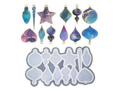 12'li Yılbaşı Çam Ağacı Süsü Epoksi Reçine Kalıbı KHE539 - 1