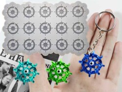 15'li Dümen Anahtarlık Epoksi Reçine Kalıbı KHE719 - 