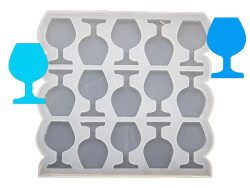 15'li Kadeh Bardak Epoksi Reçine Kalıbı KHE774 - 