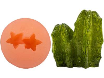 2'li Mini Kaktüs Silikon Mum Kalıbı KHM210 - 1