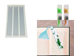 3'lü Düz Model Kitap Ayracı Epoksi Reçine Kalıbı KHE320 - 2