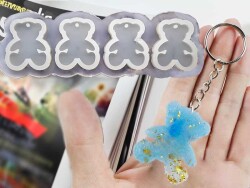 4'lü Ayı Anahtarlık Epoksi Reçine Kalıbı KHE584 - 