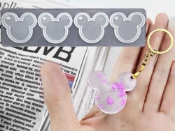 4'lü Mickey Mouse Anahtarlık Epoksi Reçine Kalıbı KHE795 - 