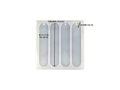 4'lü Oval Kitap Ayracı Epoksi Reçine Kalıbı KHE360 - 2