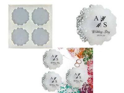 4'lü Tırtıklı Magnet Epoksi Reçine Kalıbı KHE331 - 2