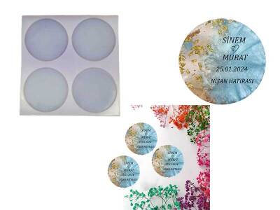 4'lü Yuvarlak Magnet Epoksi Reçine Kalıbı KHE386 - 1