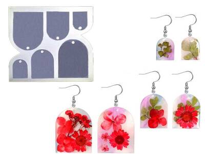 6'lı Kemer Küpe Epoksi Reçine Kalıbı KHE409 - 1