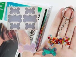 6'lı Köpek Kemik Anahtarlık Epoksi Reçine Kalıbı KHE461 - 