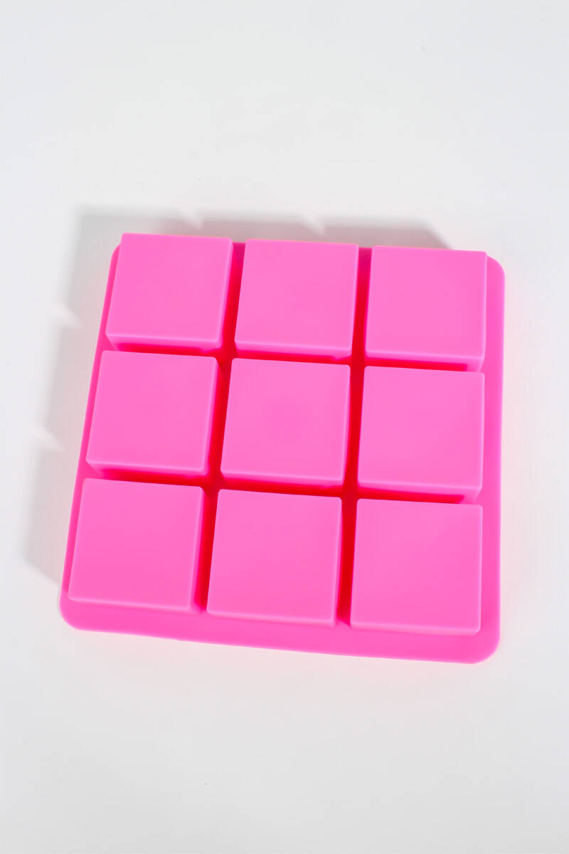 9 Bölmeli Kare Silikon Sabun ve Hobi Kalıbı - 2