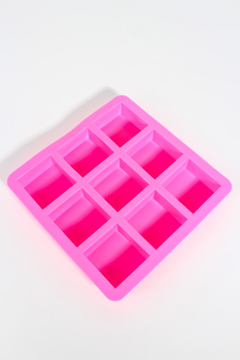 9 Bölmeli Kare Silikon Sabun ve Hobi Kalıbı - 3