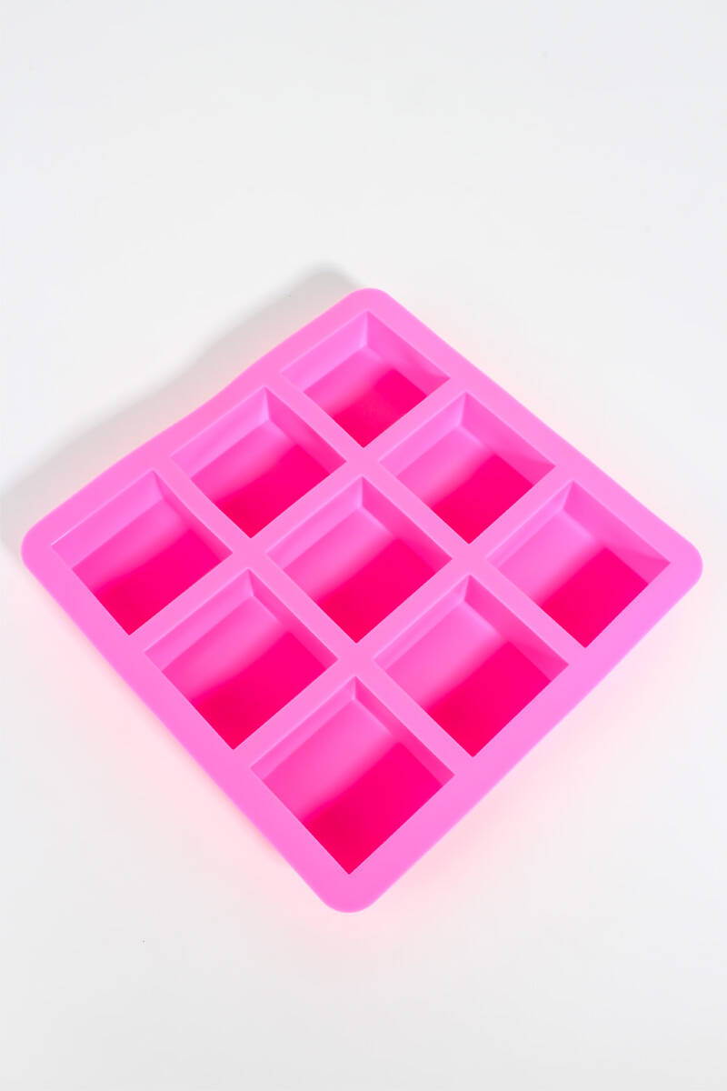 9 Bölmeli Kare Silikon Sabun ve Hobi Kalıbı - 3