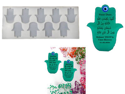 9'lu Fatmanın Eli Magnet Epoksi Reçine Kalıbı KHE392 - 2