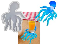 Ahtapot Bardak Altlığı Epoksi Reçine Kalıbı KHE523 - 