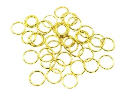 Altın Sarısı Kolye ve Anahtarlık Ucu Yuvarlak Kıskaç 50 Adet - 