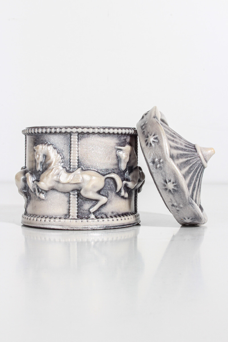 Atlı Karınca Detaylı Kapaklı Beton Taş Tozu Silikon Kalıbı KHB119 - 