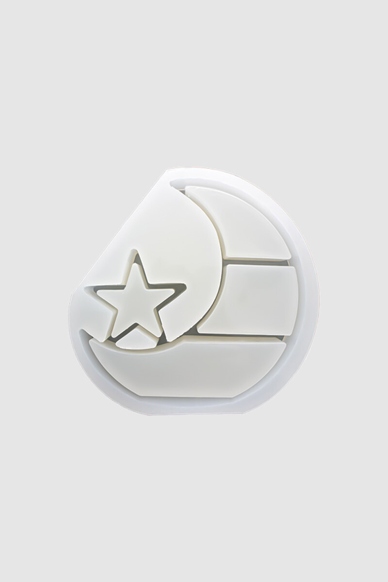 Ay Yıldız Masaüstü Obje Epoksi Silikon Kalıbı KHE866 - 2