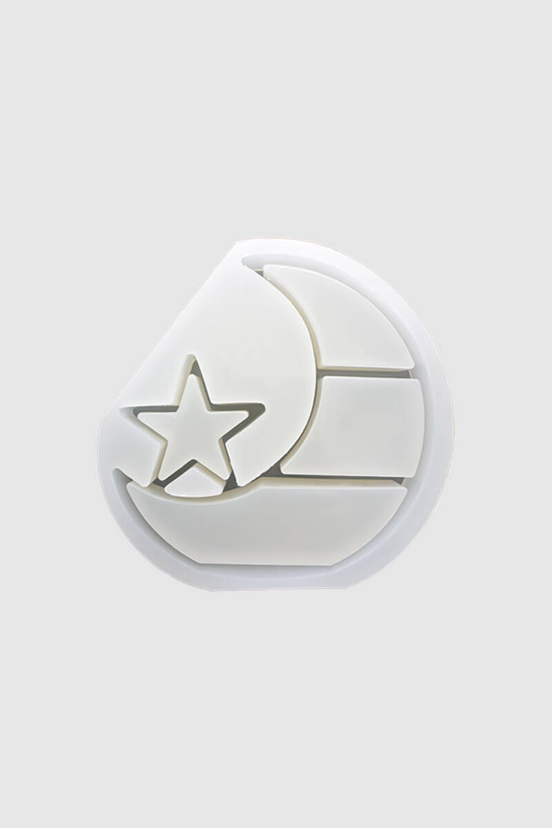 Ay Yıldız Masaüstü Obje Epoksi Silikon Kalıbı KHE866 - 2