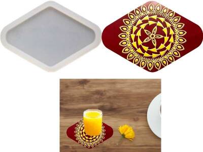 Baklava Dilim Bardak Altlığı Epoksi Reçine Kalıbı KHE592 - 1