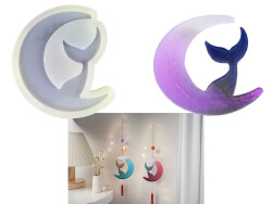 Balık Kuyruğu Model Duvar Süsü Epoksi Reçine Kalıbı KHE366 - 