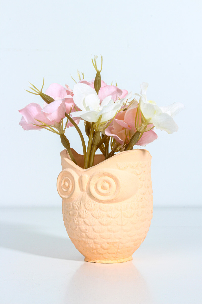 Baykuş Figür Sukulent Beton Saksı Silikon Kalıbı KHB64 - 2