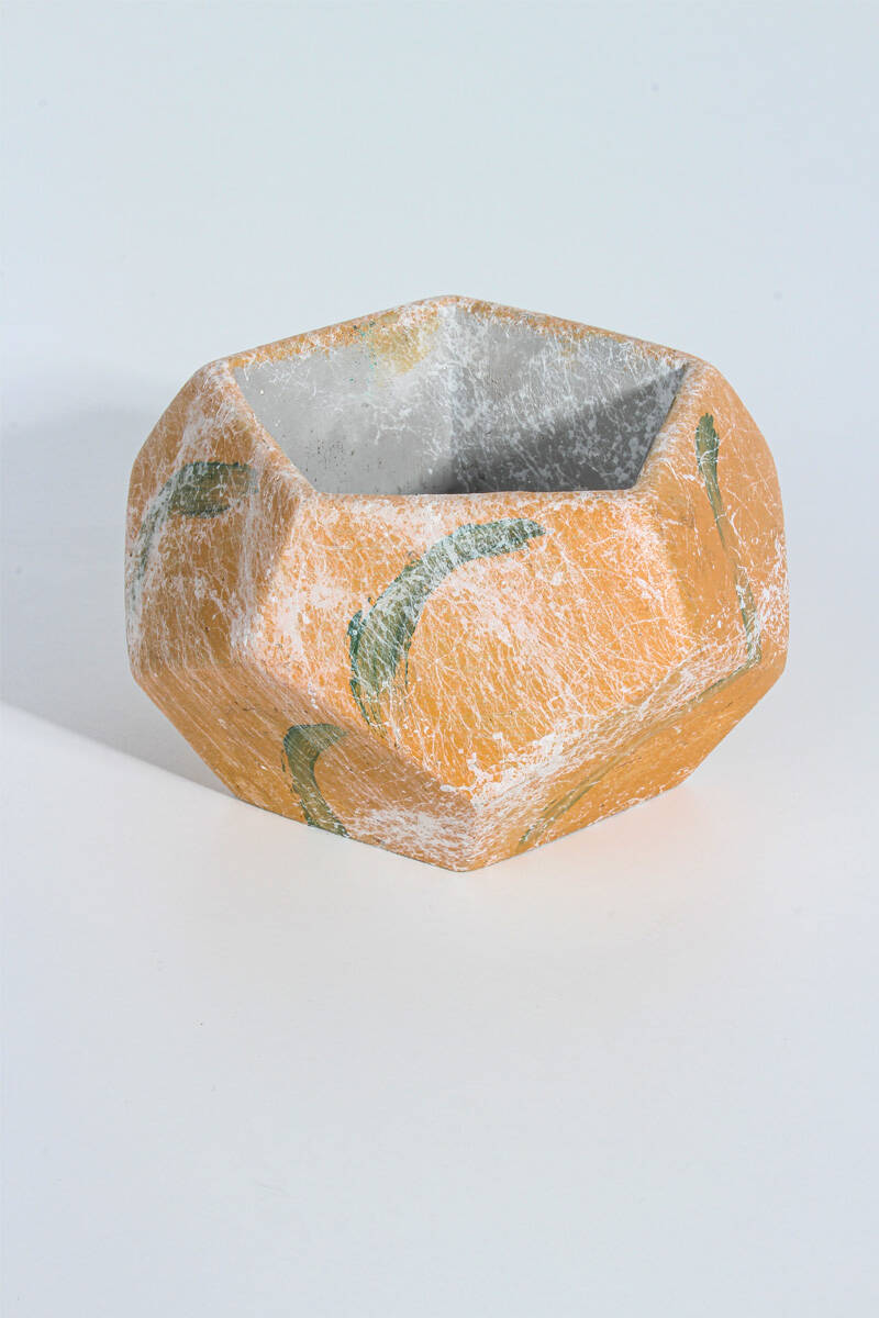 Beşgen Sukulent Beton Taş Tozu Saksı Silikon Kalıbı KHB26 - 3