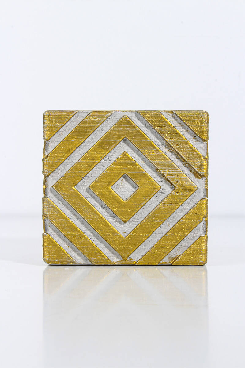 Kare Çizgi Desenli Sukulent Beton Taş Tozu Silikon Kalıbı KHB59 - 2