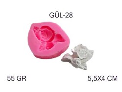 Birleşik Gül Silikon Kalıbı GÜL-28 - 