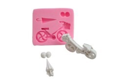 Bisiklet Şemsiye ve Balonlar Silikon Kalıbı PANO-12 - 