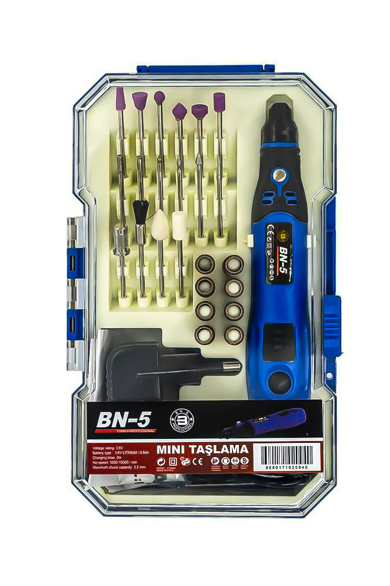 BN-5 PT3602 Mini Hobi Şarjlı Taşlama Entegre Akülü - 