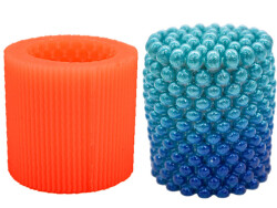 Bubble Silindir Silikon Mum Kalıbı KHM175 - 