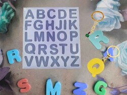 Bubble Alfabe 8 mm Harf Epoksi Reçine Kalıbı KHE444 - 