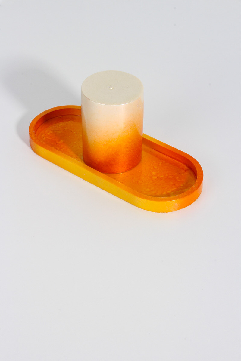 Oval Terrazo Dekoratif Altlık Epoksi Silikon Kalıbı KHE762 - 4