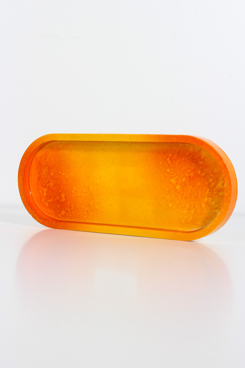 Oval Terrazo Dekoratif Altlık Epoksi Silikon Kalıbı KHE762 - 2