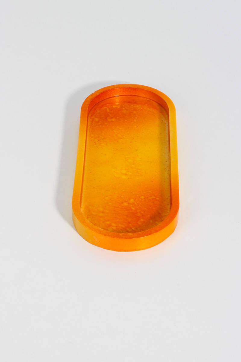 Oval Terrazo Dekoratif Altlık Epoksi Silikon Kalıbı KHE762 - 1