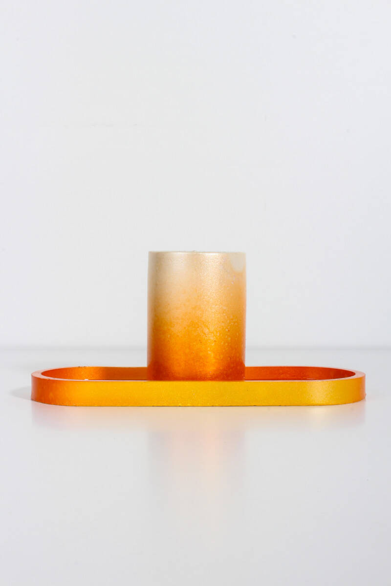 Oval Terrazo Dekoratif Altlık Epoksi Silikon Kalıbı KHE762 - 3