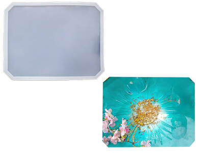 Büyük Dikdörtgen Sunumluk Epoksi Reçine Kalıbı KHE563 - 1