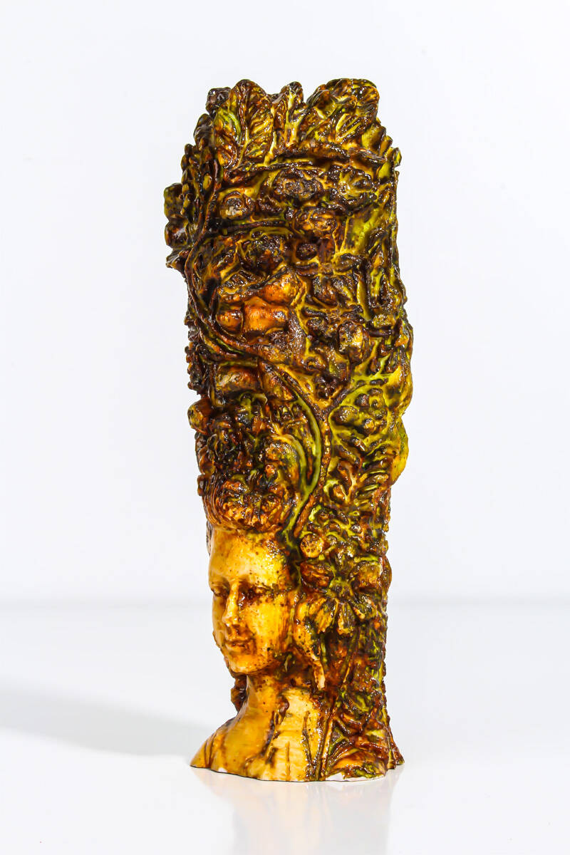 Büyük Heykel Sarmaşık Detaylı Silikon Mum Kalıbı KHM10 - 2