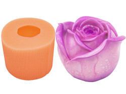 Büyük Şakayık Gül Silikon Mum Kalıbı KHM253  - 