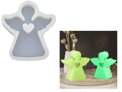 Büyük Sevimli Melek Tavşan Epoksi Reçine Kalıbı KHE678 - 