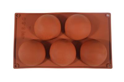 Büyük Yarım Küre Desenli 5'li Silikon Kek Kalıbı KHK006 - 6
