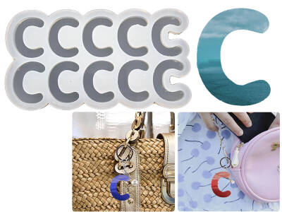 C Harfi 10'lu Bubble Alfabe Epoksi Reçine Kalıbı KHE735 - 1