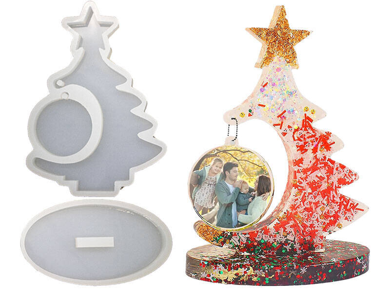 Çam Ağacı Fotoğraf Çerçevesi Epoksi Silikon Kalıbı KHE708 - 