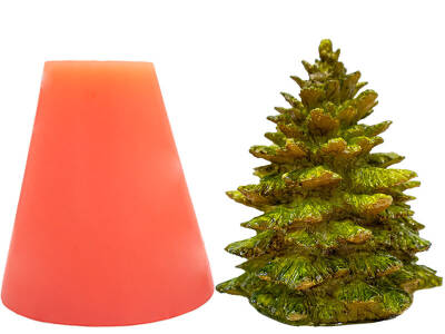 Çam Ağacı Silikon Mum Kalıbı KHM182 - 1