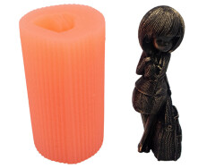 Çanta Detaylı Kız Figür Silikon Mum Kalıbı KHM258 - 