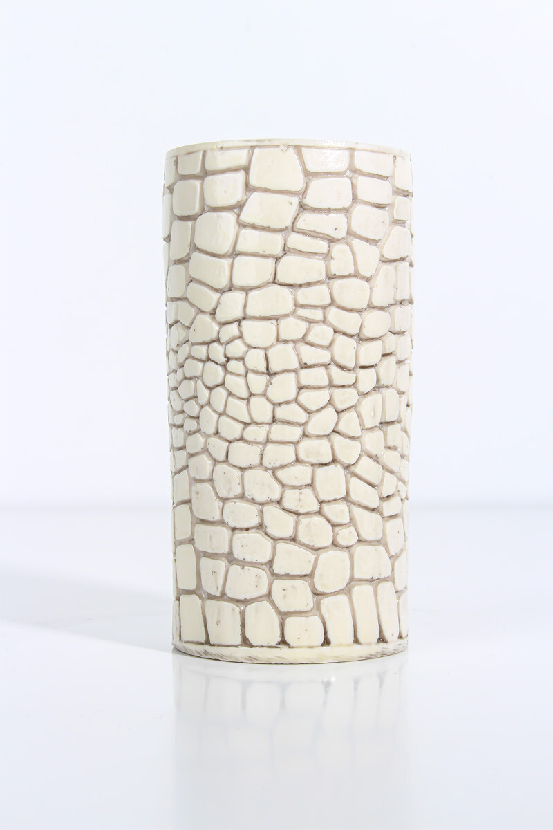 Taş Desenli Silindir Silikon Mum Kalıbı KHM15 - 