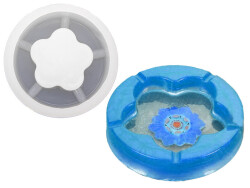 Çiçek Model Küllük Epoksi Reçine Kalıbı KHE698 - 